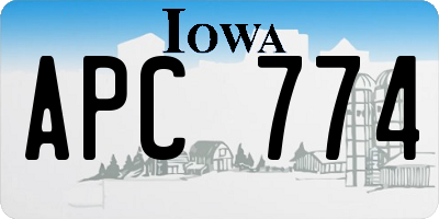 IA license plate APC774