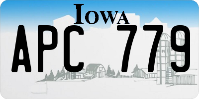 IA license plate APC779