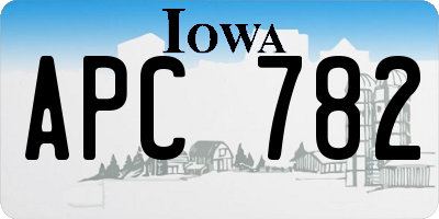 IA license plate APC782