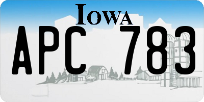 IA license plate APC783