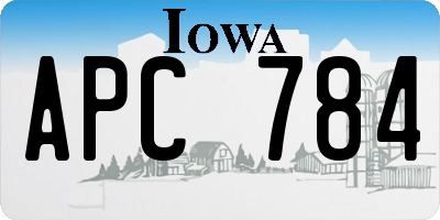 IA license plate APC784