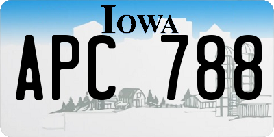 IA license plate APC788