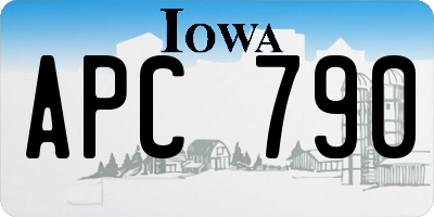 IA license plate APC790