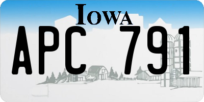 IA license plate APC791