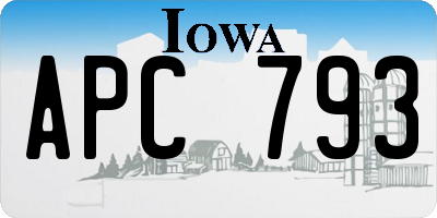 IA license plate APC793