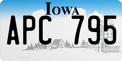 IA license plate APC795