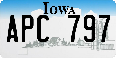 IA license plate APC797