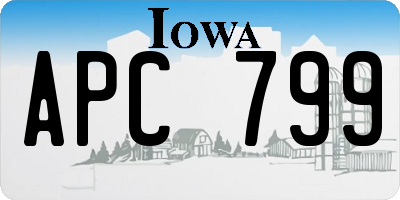 IA license plate APC799