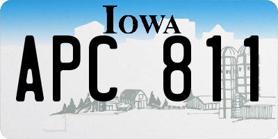 IA license plate APC811