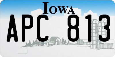 IA license plate APC813