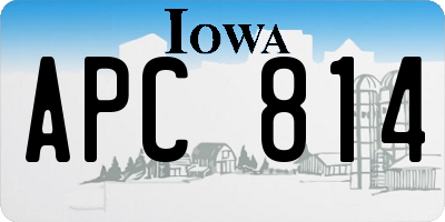 IA license plate APC814