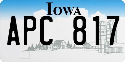 IA license plate APC817