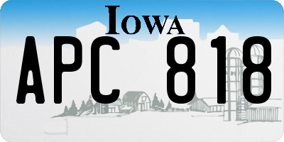 IA license plate APC818