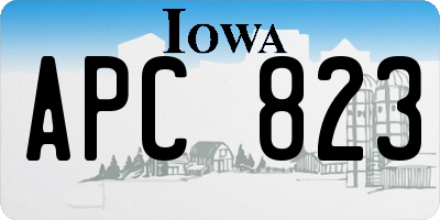 IA license plate APC823