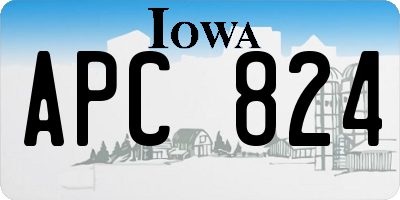 IA license plate APC824