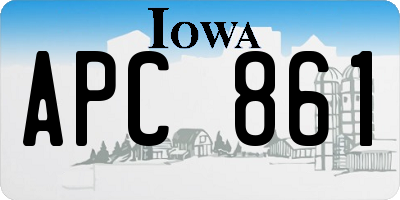 IA license plate APC861