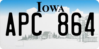 IA license plate APC864