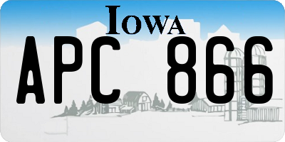 IA license plate APC866