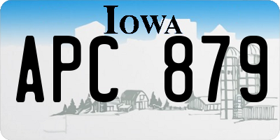 IA license plate APC879