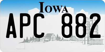 IA license plate APC882