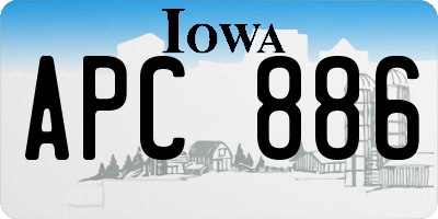 IA license plate APC886