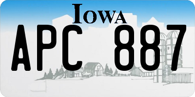 IA license plate APC887