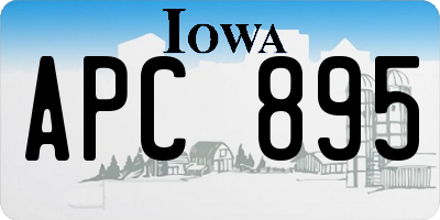 IA license plate APC895