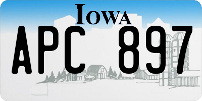 IA license plate APC897