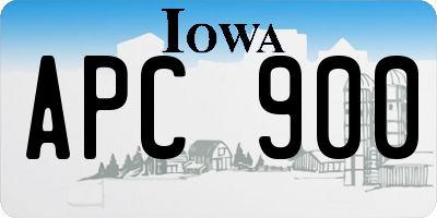 IA license plate APC900