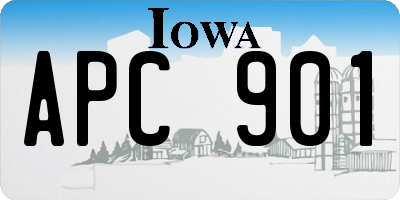 IA license plate APC901