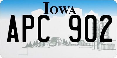 IA license plate APC902