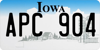 IA license plate APC904