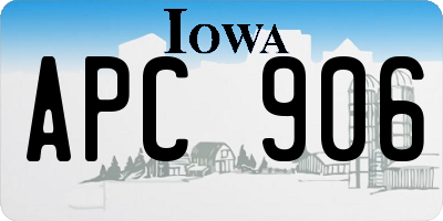 IA license plate APC906