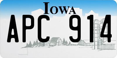 IA license plate APC914