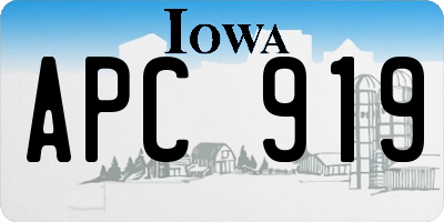 IA license plate APC919