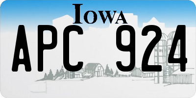 IA license plate APC924