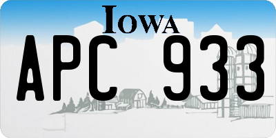 IA license plate APC933