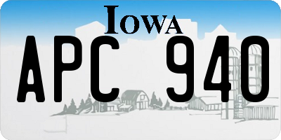 IA license plate APC940