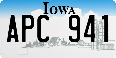 IA license plate APC941