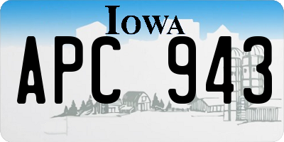 IA license plate APC943