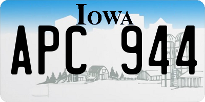 IA license plate APC944