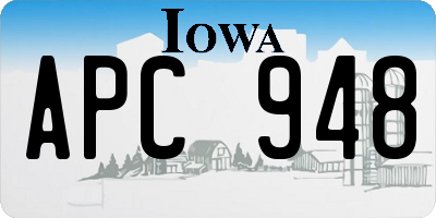 IA license plate APC948