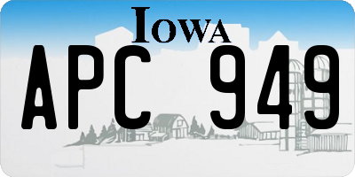 IA license plate APC949