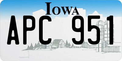 IA license plate APC951