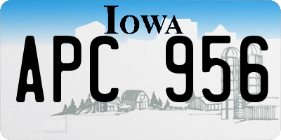 IA license plate APC956