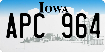 IA license plate APC964