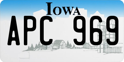 IA license plate APC969