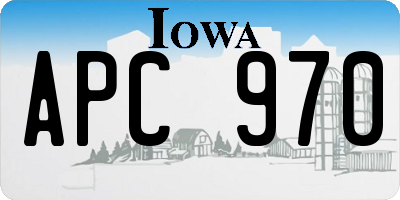 IA license plate APC970
