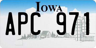 IA license plate APC971