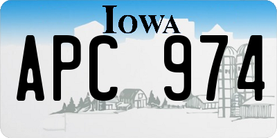 IA license plate APC974